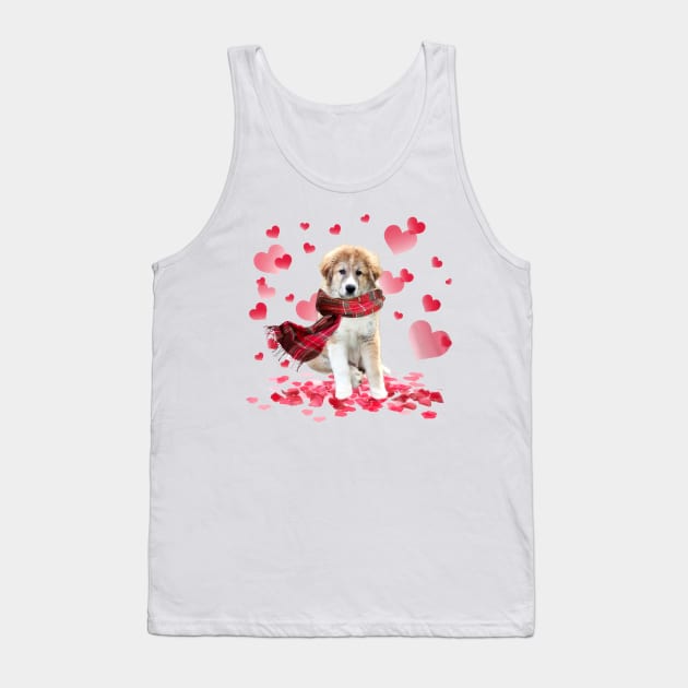 Great Pyrenees Hearts Love Happy Valentine's Day Tank Top by cyberpunk art